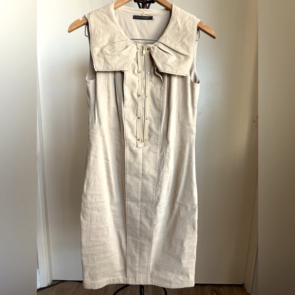 Elie Tahari - Beige Linen Dress